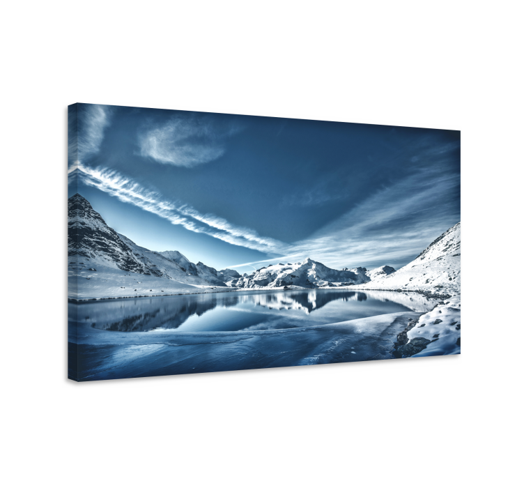 Landscape canvas mountain reflection - TenStickers