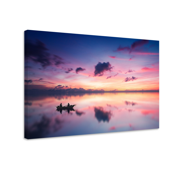 Serene sunset reflections landscape canvas - TenStickers
