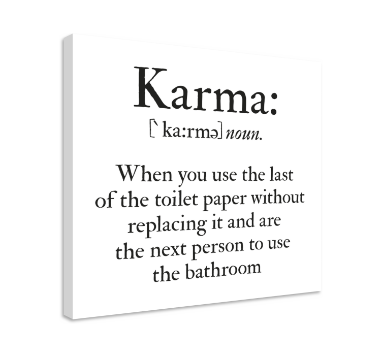 Karma definition quote canvas - TenStickers