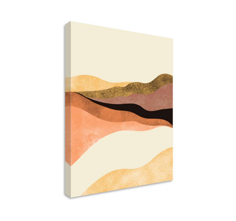Abstract wall art gentle waves flow - TenStickers