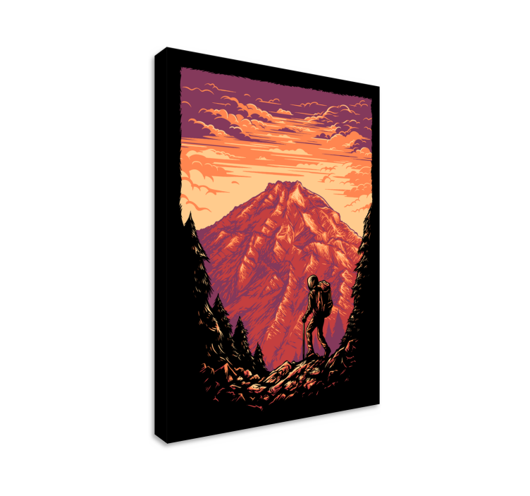 Landscape canvas mountain trekking experience - TenStickers