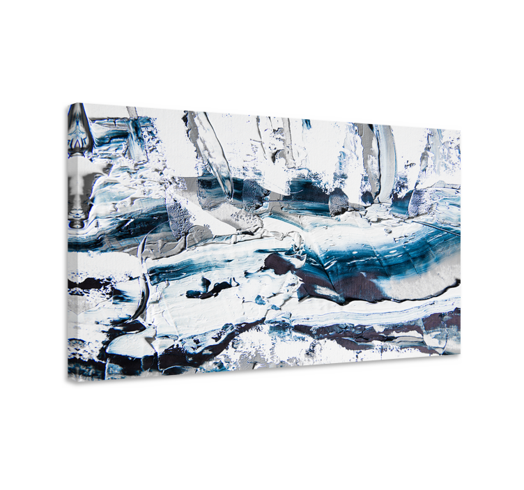 Abstract wall art textured monochrome layers - TenStickers