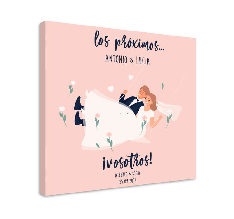 Quote canvas romantic wedding announcement - TenStickers