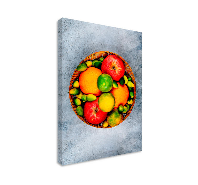 Vibrant Fruit Basket fruit canvas wall art - TenStickers