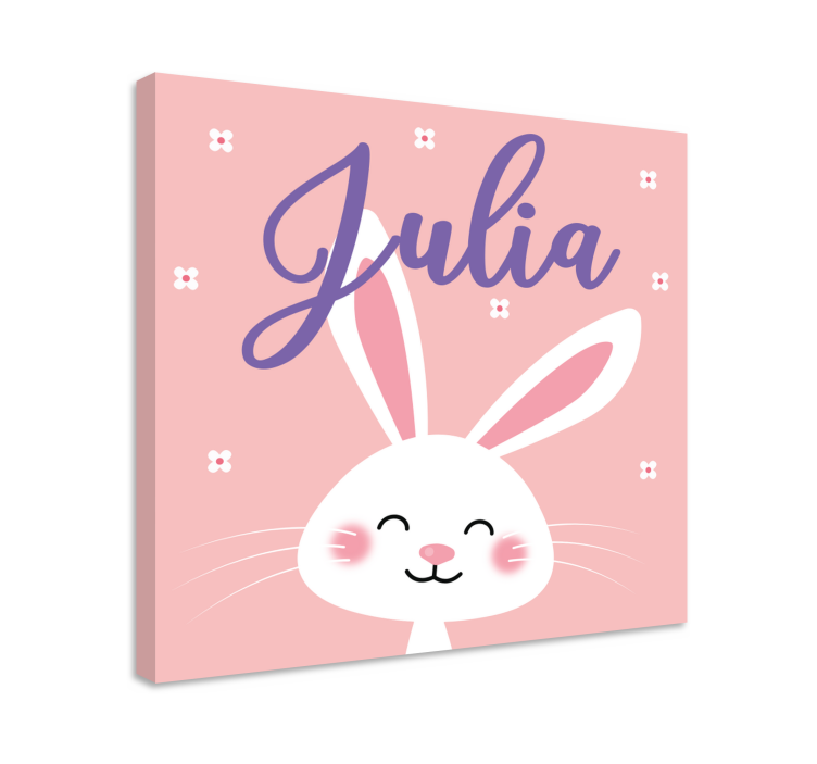 Cocktail canvas joyful bunny design - TenStickers