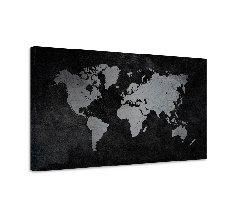World map wall art contemporary world map design - TenStickers