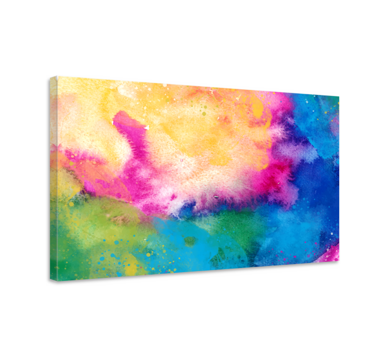 Abstract wall art vibrant watercolor swirls - TenStickers