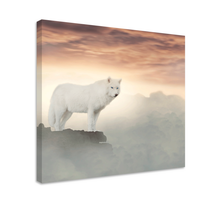 Dog wall art majestic arctic wolf print - TenStickers