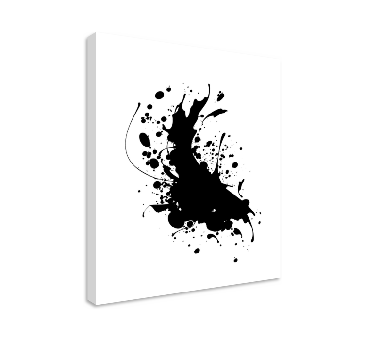Abstract wall art in dynamic black splash - TenStickers