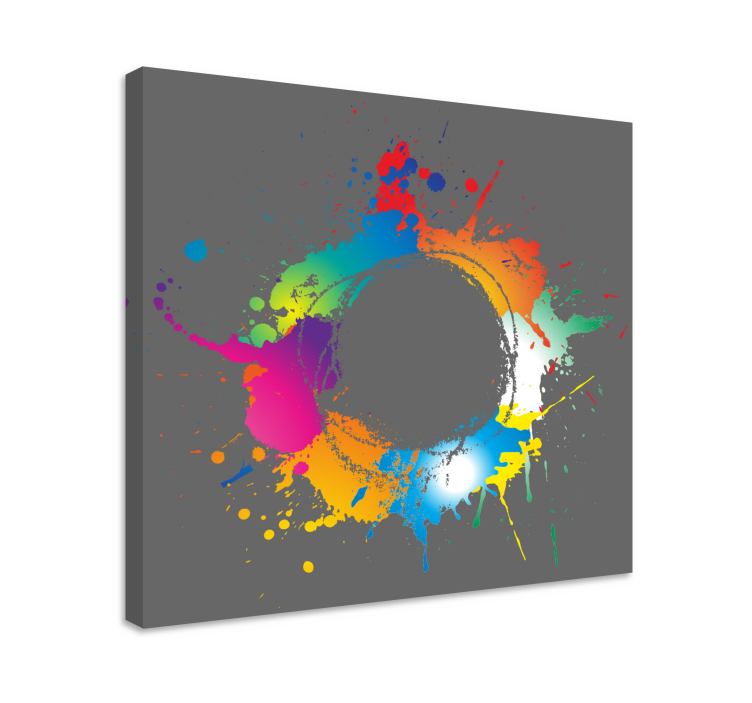 Abstract wall art colorful splash circle - TenStickers