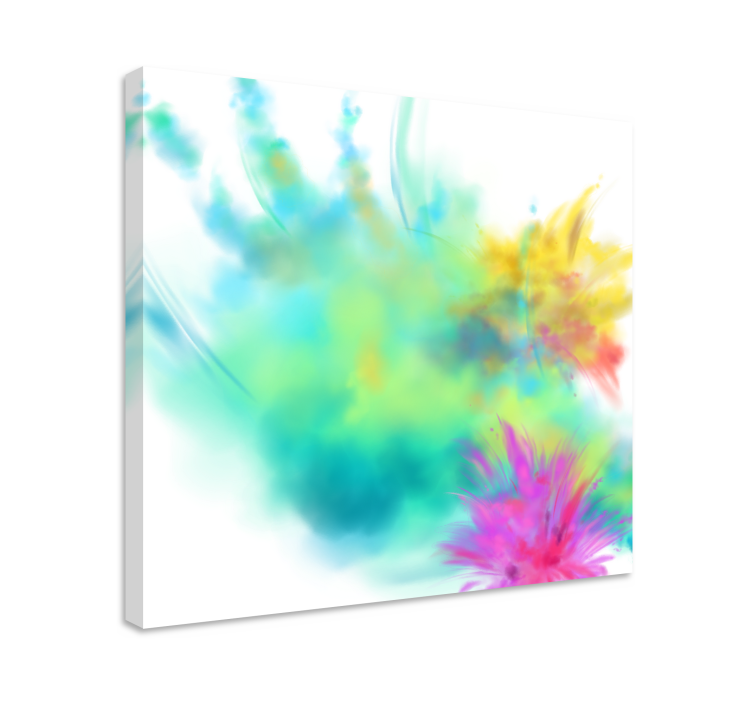 Flowers canvas vibrant floral swirls - TenStickers