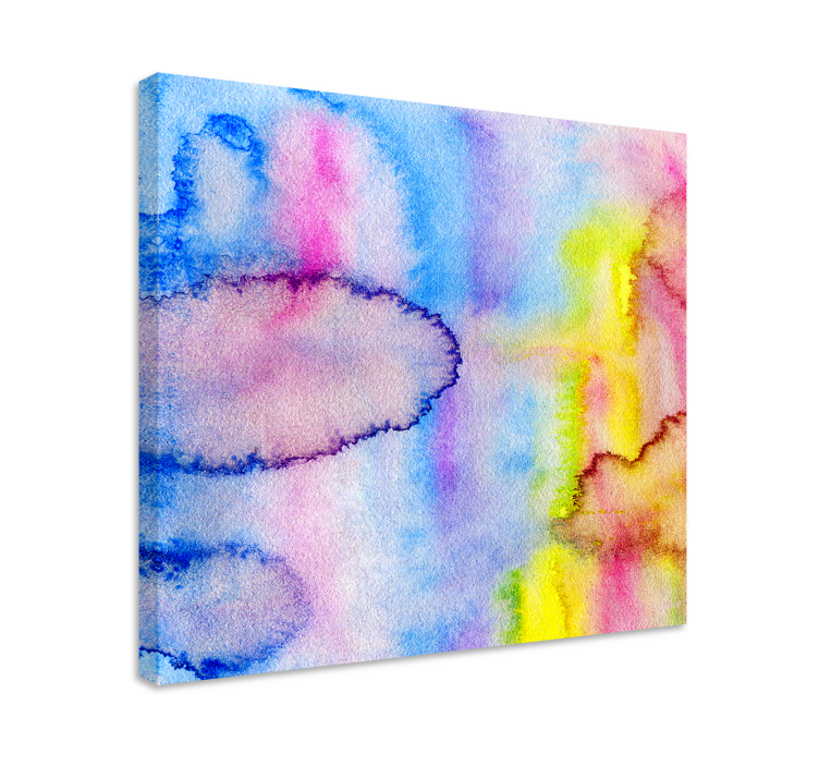 Abstract wall art colorful watercolor blends - TenStickers