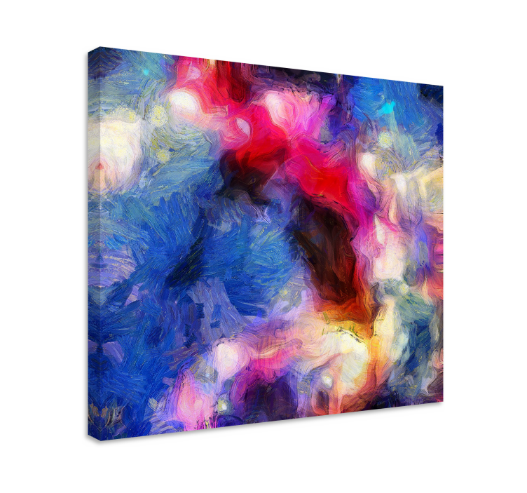 Abstract wall art vibrant fluid forms - TenStickers