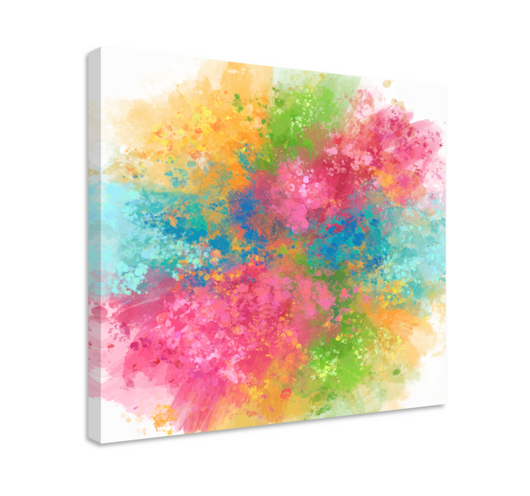 Abstract wall art in lively color explosion - TenStickers