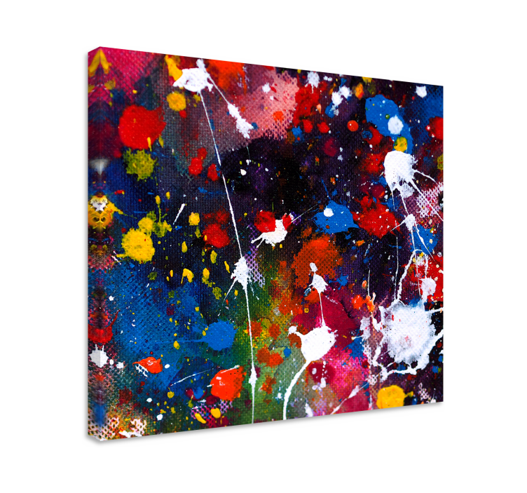 Abstract wall art colorful splash designs - TenStickers