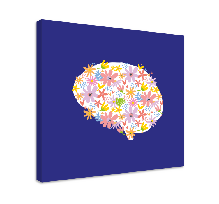 Flowers canvas in vibrant floral design - TenStickers