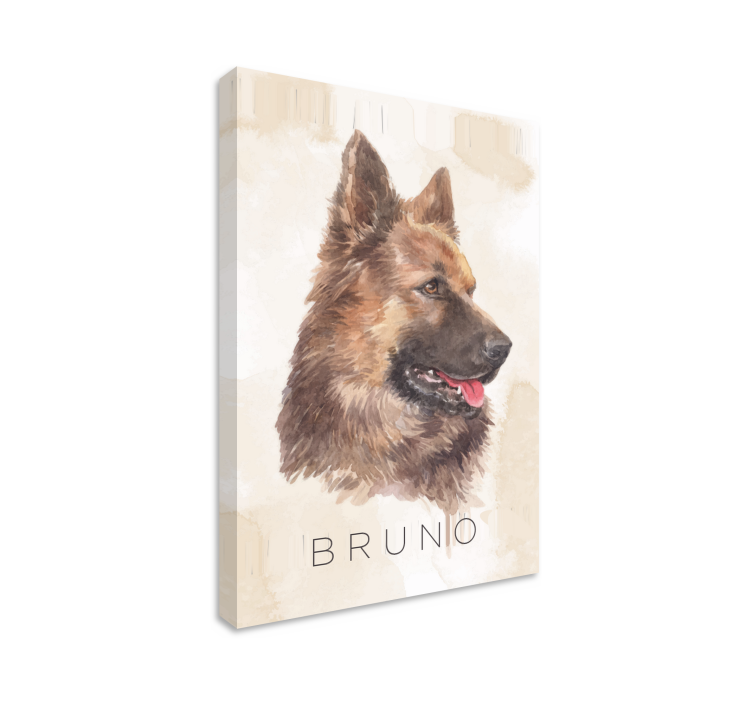 Dog wall art german shepherd portrait - TenStickers