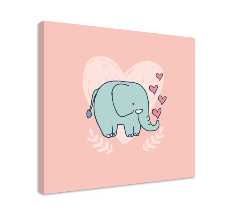 Elephant wallart cute elephant love - TenStickers