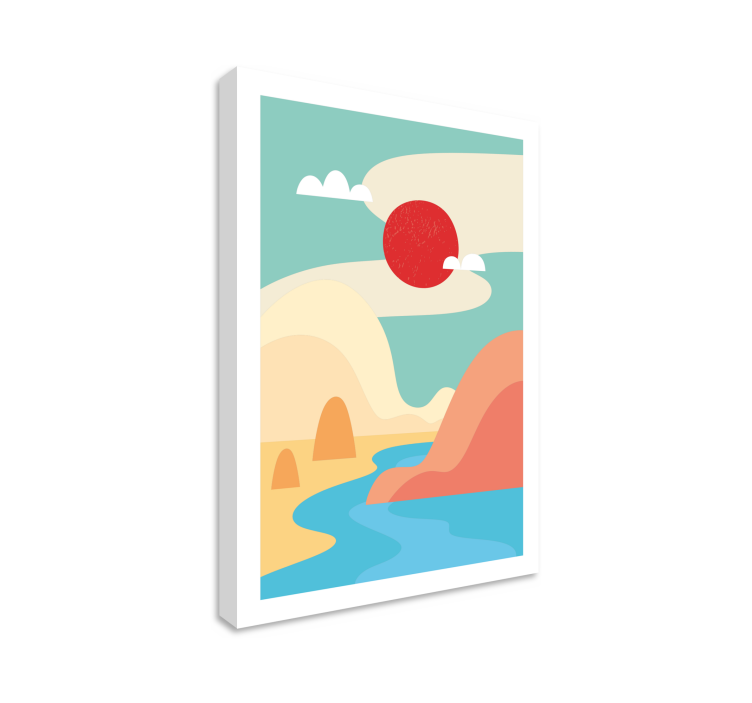Landscape canvas abstract nature artwork - TenStickers