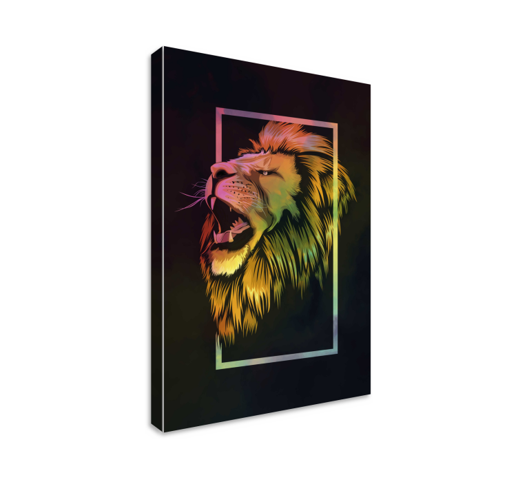 Dog wall art majestic lion roar - TenStickers