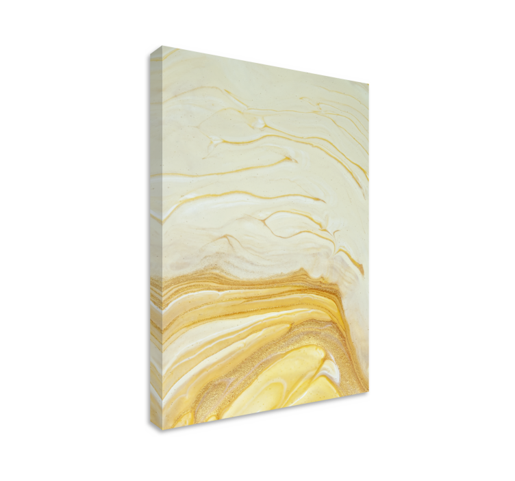 Abstract wall art gentle golden waves - TenStickers