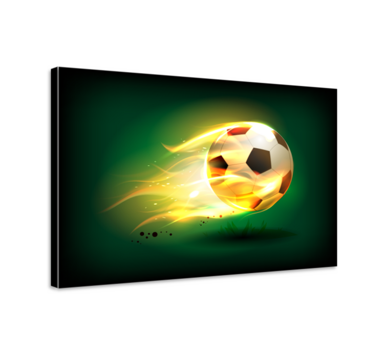 Cool football on fire teen canvas prints - TenStickers