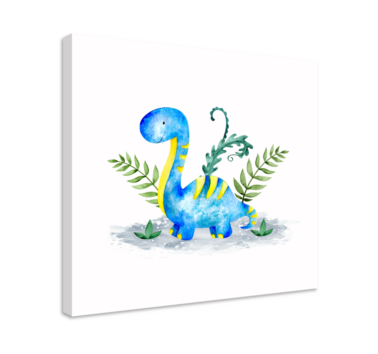Dinosaur canvas wall art cute dino character - TenStickers