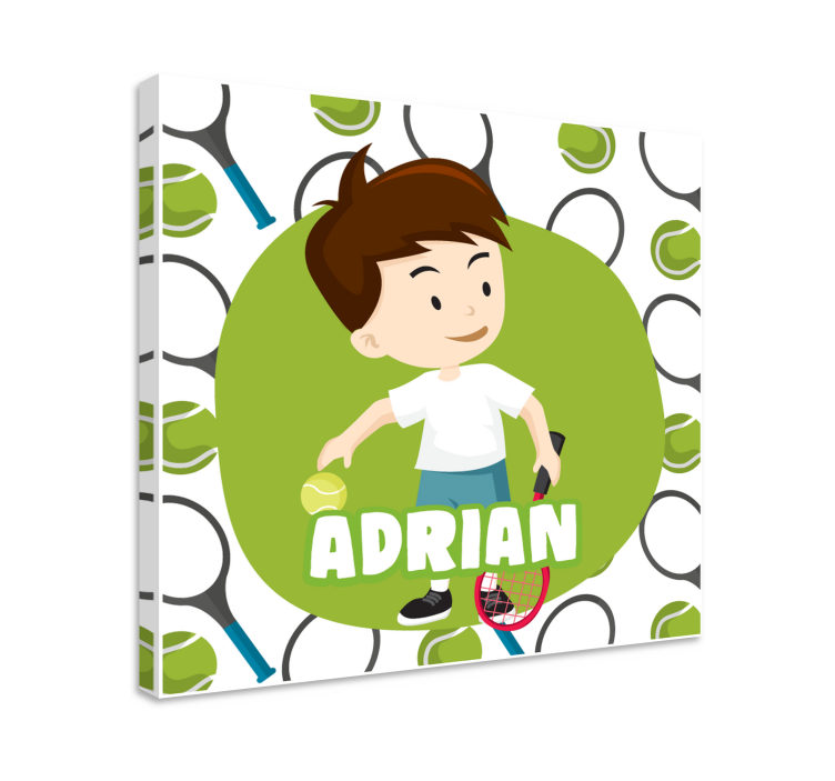 Personalised serve tennis ball nursery canvas - TenStickers