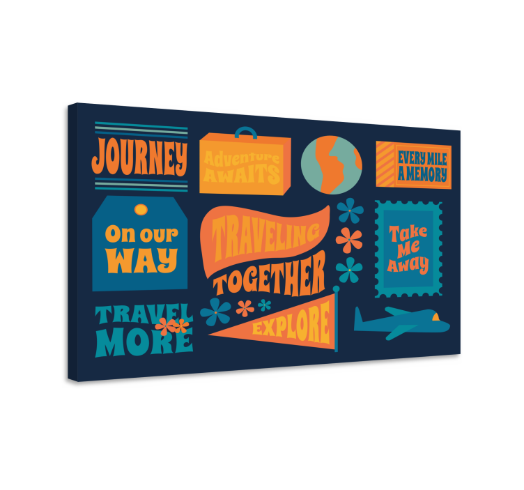 Quote canvas journey together adventure - TenStickers