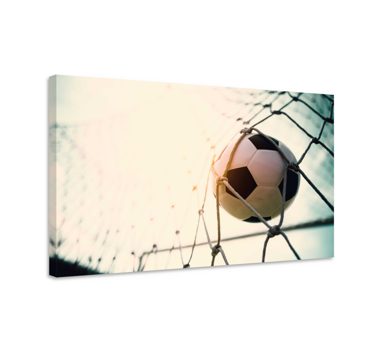 Sports canvas art soccer ball goal - TenStickers