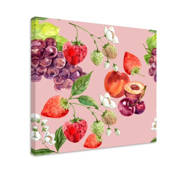 Fruit canvas wall art fresh fruit arrangement - TenStickers