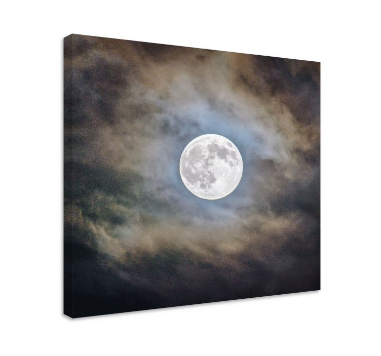 Quote canvas full moon glow - TenStickers