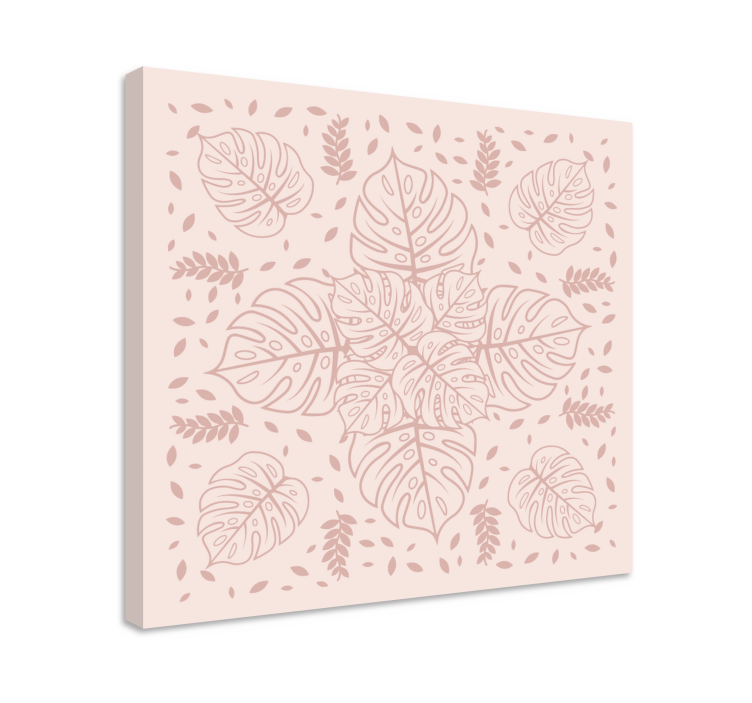 Botanical Monstera Pattern plant canvas art - TenStickers