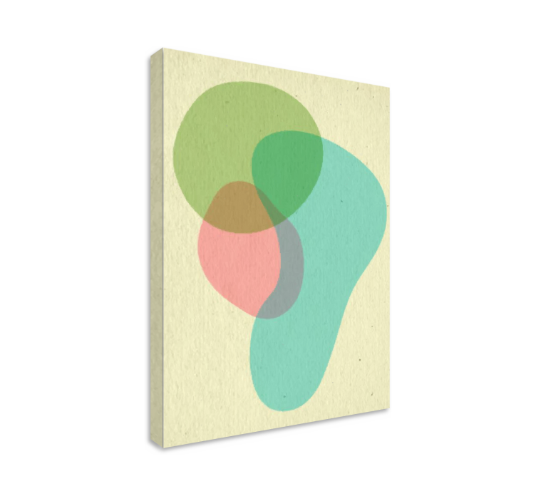 Abstract wall art fluid shape design - TenStickers