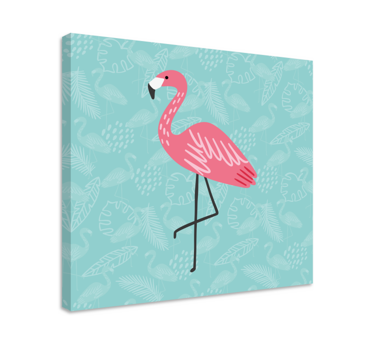 Animal canvas wall art flamingo standing gracefully - TenStickers