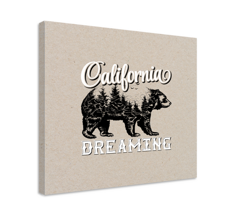 3d pictures wall art california bear adventure - TenStickers