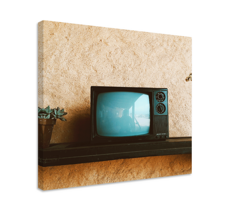 Retro canvas retro tv screen art - TenStickers