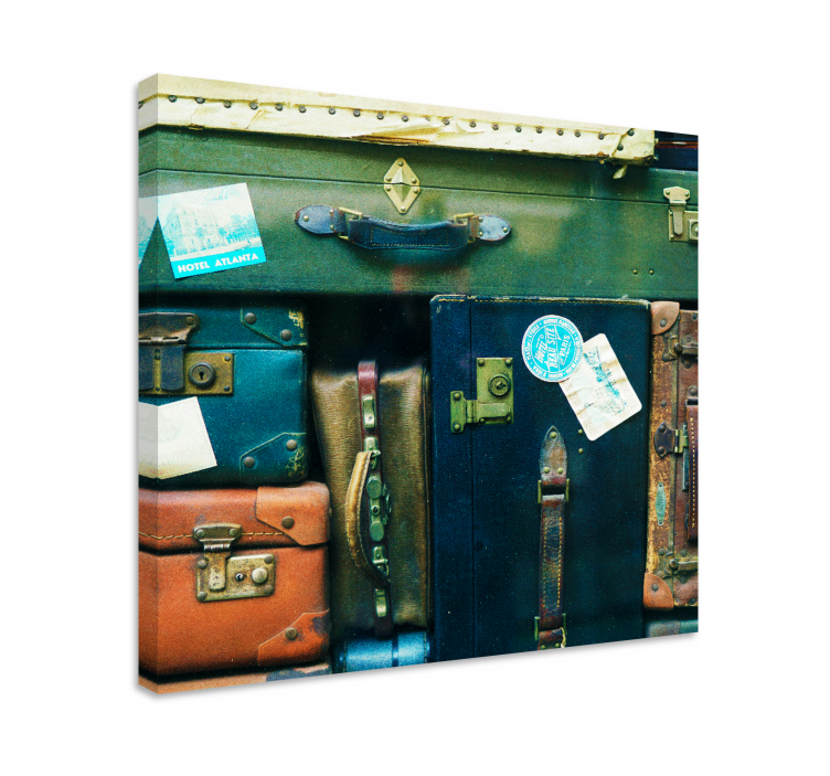 Retro canvas traveling suitcases collection - TenStickers