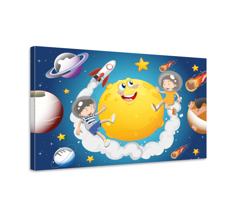 Nursery canvas space adventure excitement - TenStickers
