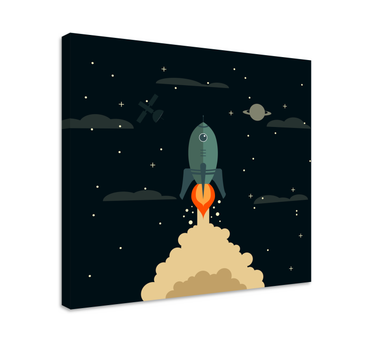 Video game canvas art rocket launch adventure - TenStickers