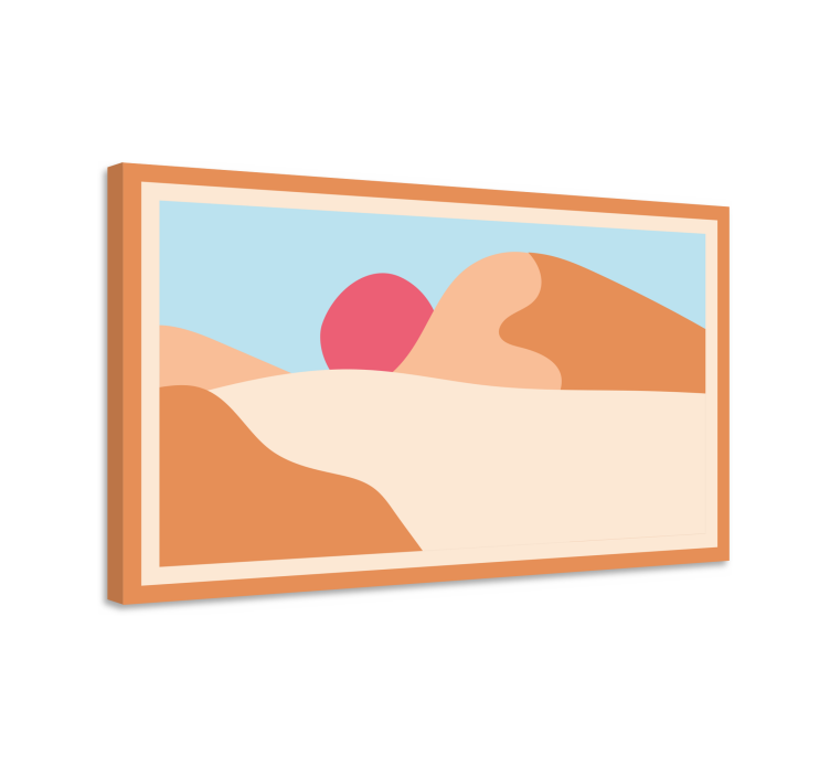 Abstract wall art stylized desert landscape - TenStickers