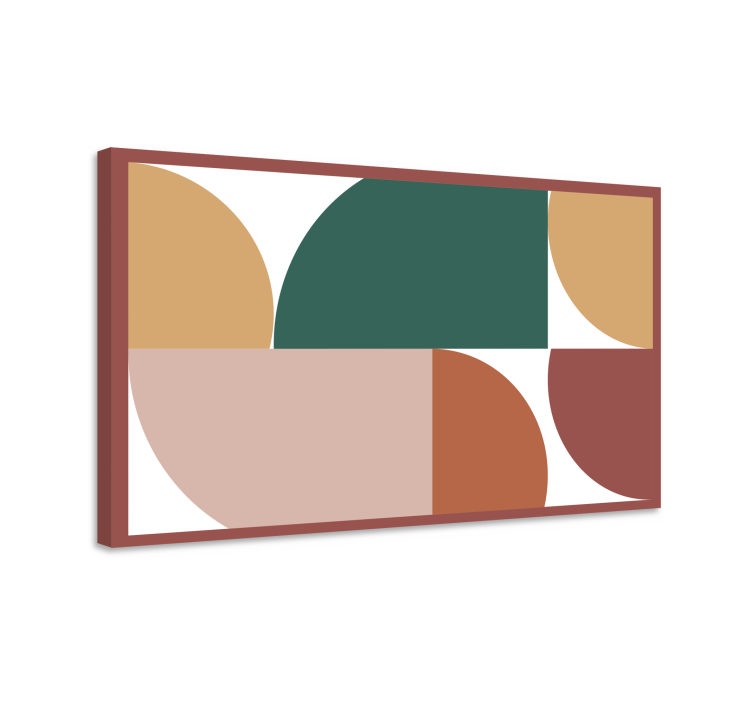 Geometric canvas abstract circular shapes - TenStickers