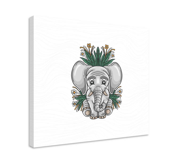 Elephant wallart playful elephant design - TenStickers
