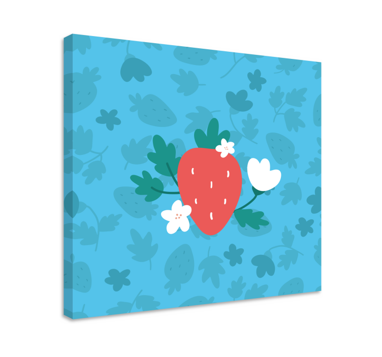 Flower pattern and fruit canvas - TenStickers
