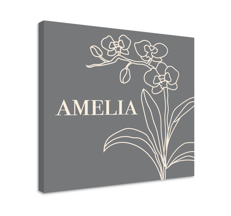 Flowers canvas with elegant floral design - TenStickers