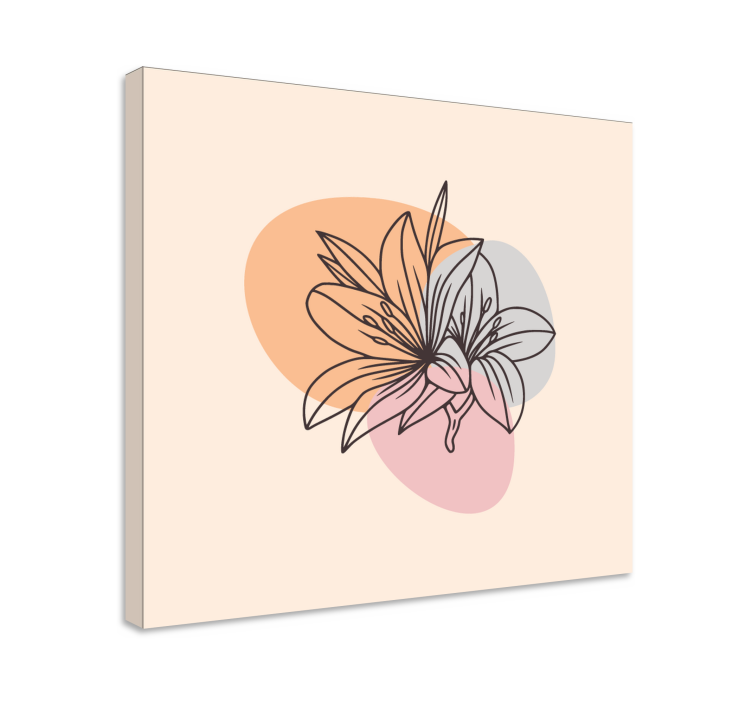 Flowers canvas floral art arrangement - TenStickers
