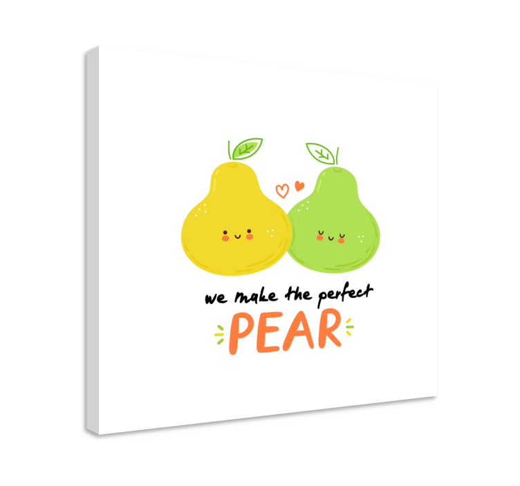 Fruit canvas wall art perfect pair fruits - TenStickers
