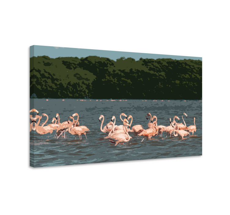Dog wall art flamingo flock formation - TenStickers