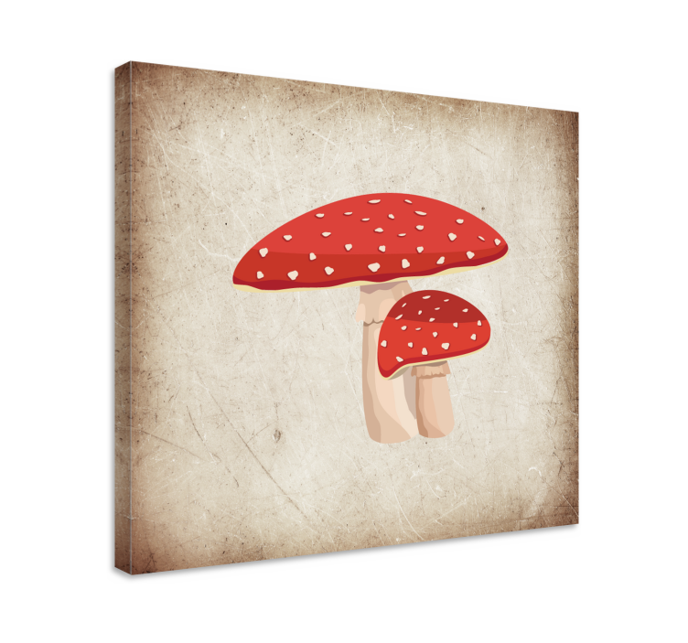 Flowers canvas mushroom bunch - TenStickers