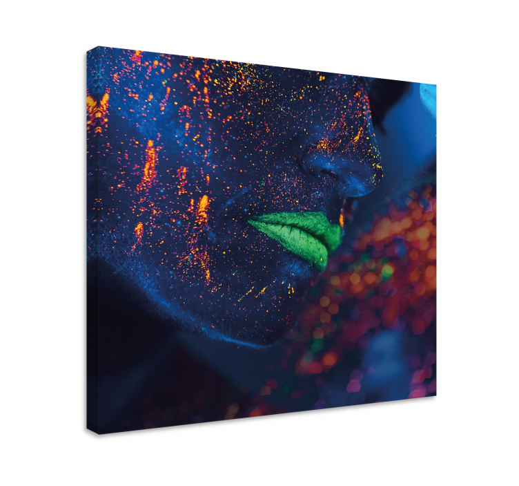 Canvas art of sparkling face design - TenStickers